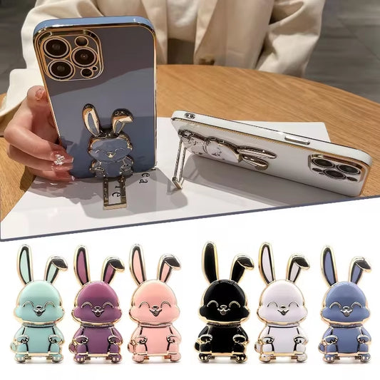 Cute Bunny Finger Ring Phone Holder!  Cute Rabbit Phone Stand Foldable Buckle Support Frame