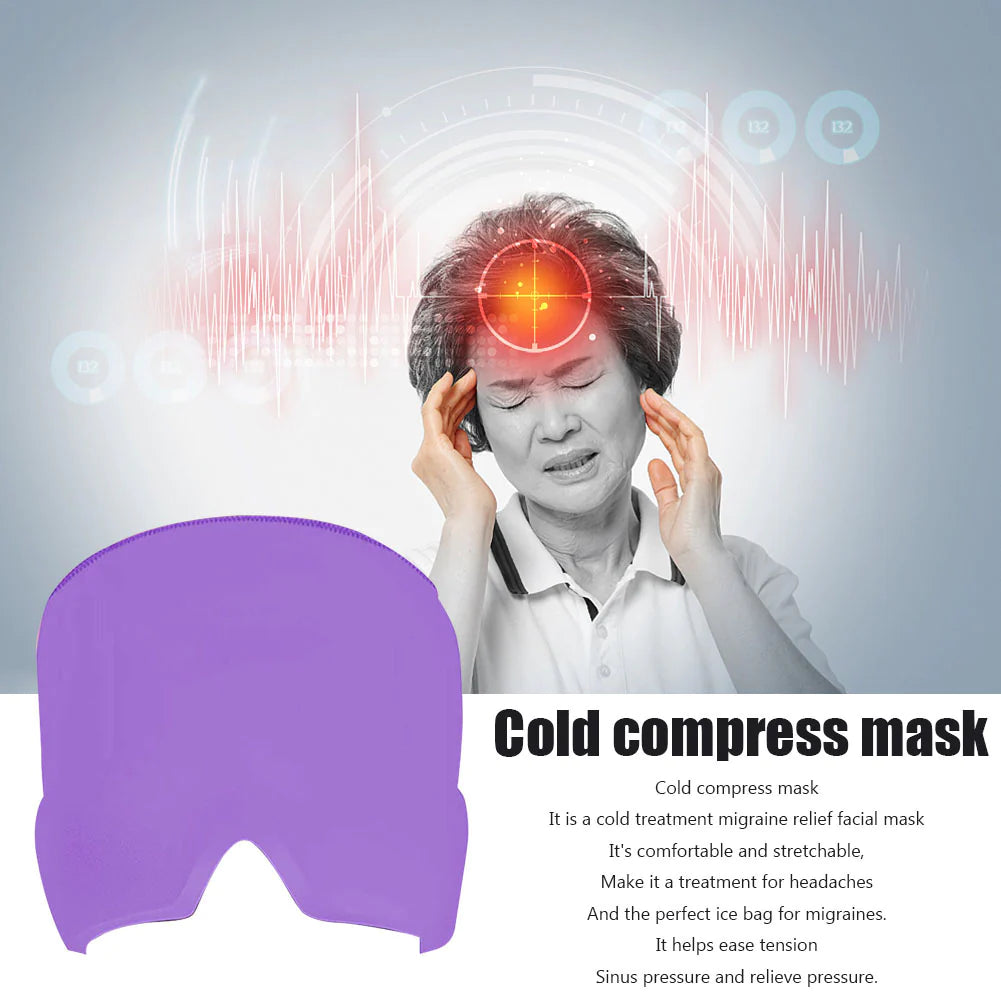 Ultimate Gel Ice Therapy Cap for Headache & Migraine Relief - Wearable Wrap for Chemo, Sinus, and Neck Pain Alleviation