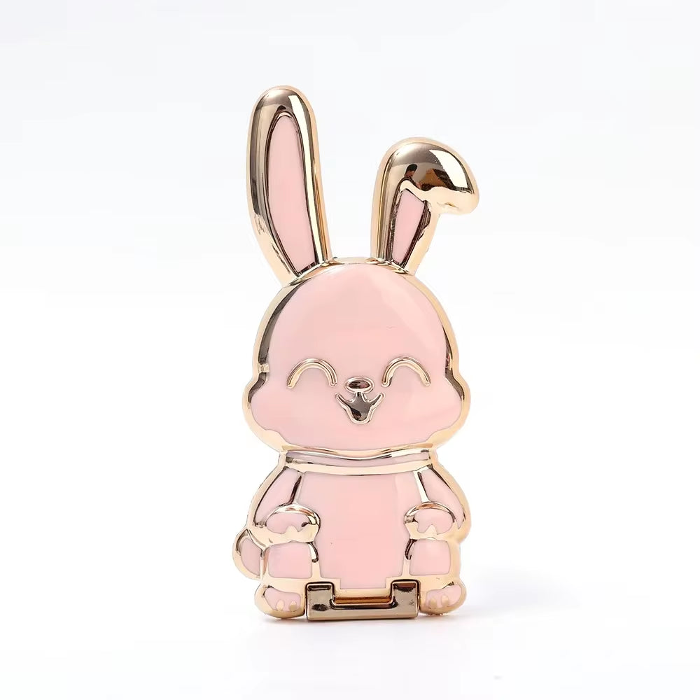 Cute Bunny Finger Ring Phone Holder!  Cute Rabbit Phone Stand Foldable Buckle Support Frame