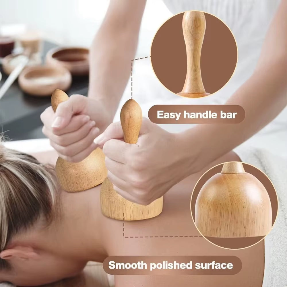 Ultimate Wood Therapy Massage Tools Set for Body Sculpting & Lymphatic Drainage - Anti-Cellulite Maderoterapia Kit