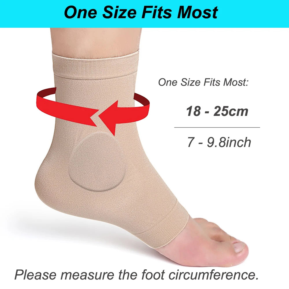 Ankle and Malleolar Gel Sleeve Protection Socks for Figure Skating, Hockey,Roller, Ski, Hiking or Riding Boots