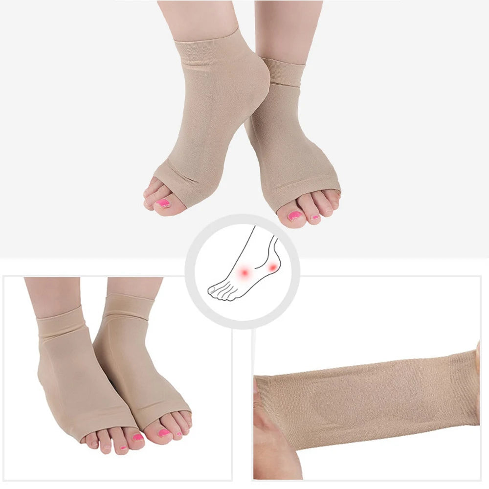 Ankle and Malleolar Gel Sleeve Protection Socks for Figure Skating, Hockey,Roller, Ski, Hiking or Riding Boots