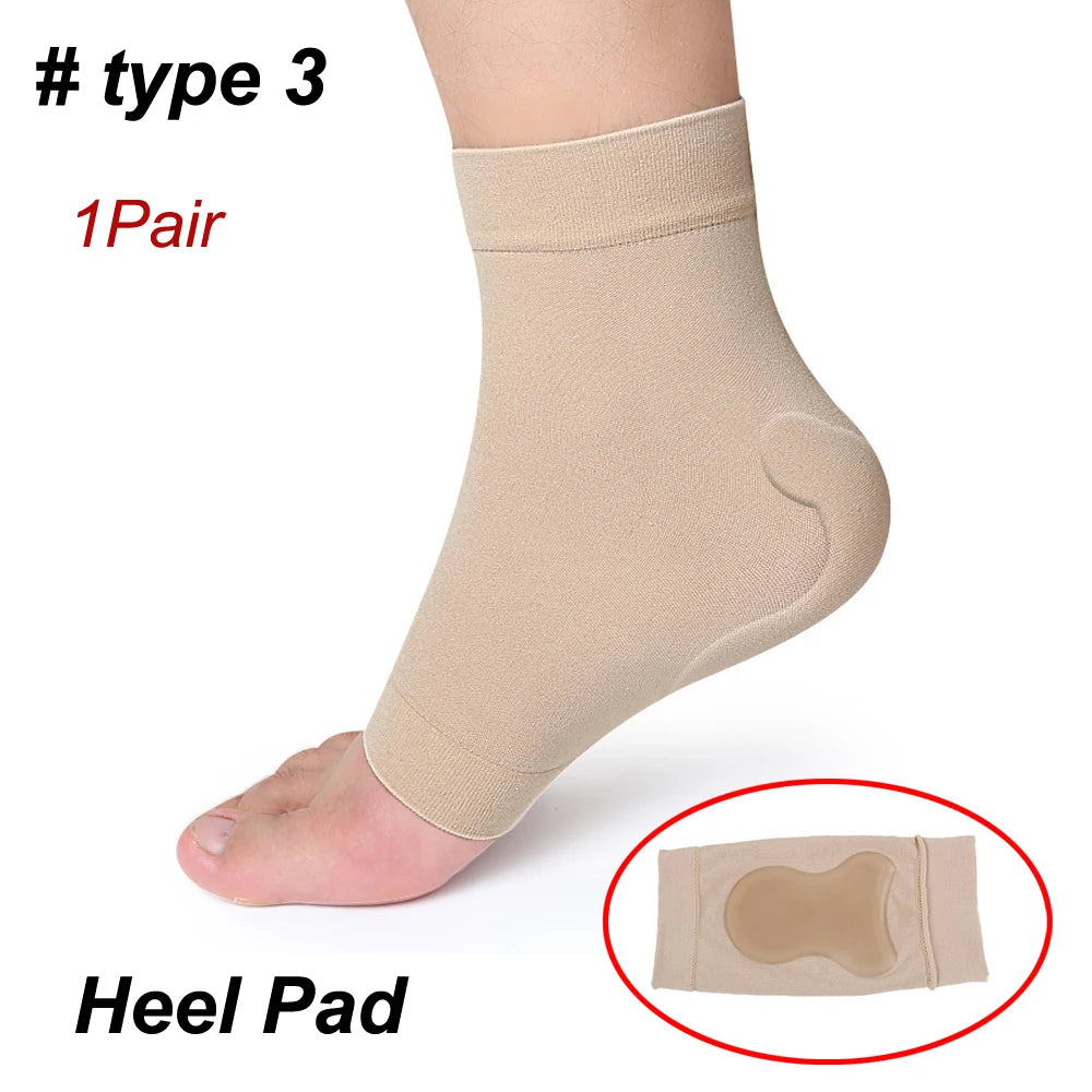 Ankle and Malleolar Gel Sleeve Protection Socks for Figure Skating, Hockey,Roller, Ski, Hiking or Riding Boots