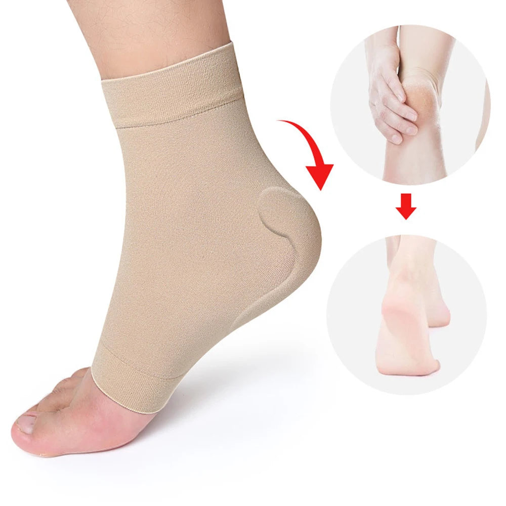 Ankle and Malleolar Gel Sleeve Protection Socks for Figure Skating, Hockey,Roller, Ski, Hiking or Riding Boots